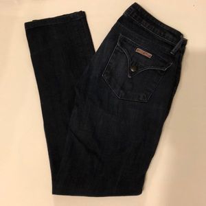 HUDSON dark wash straight leg jeans